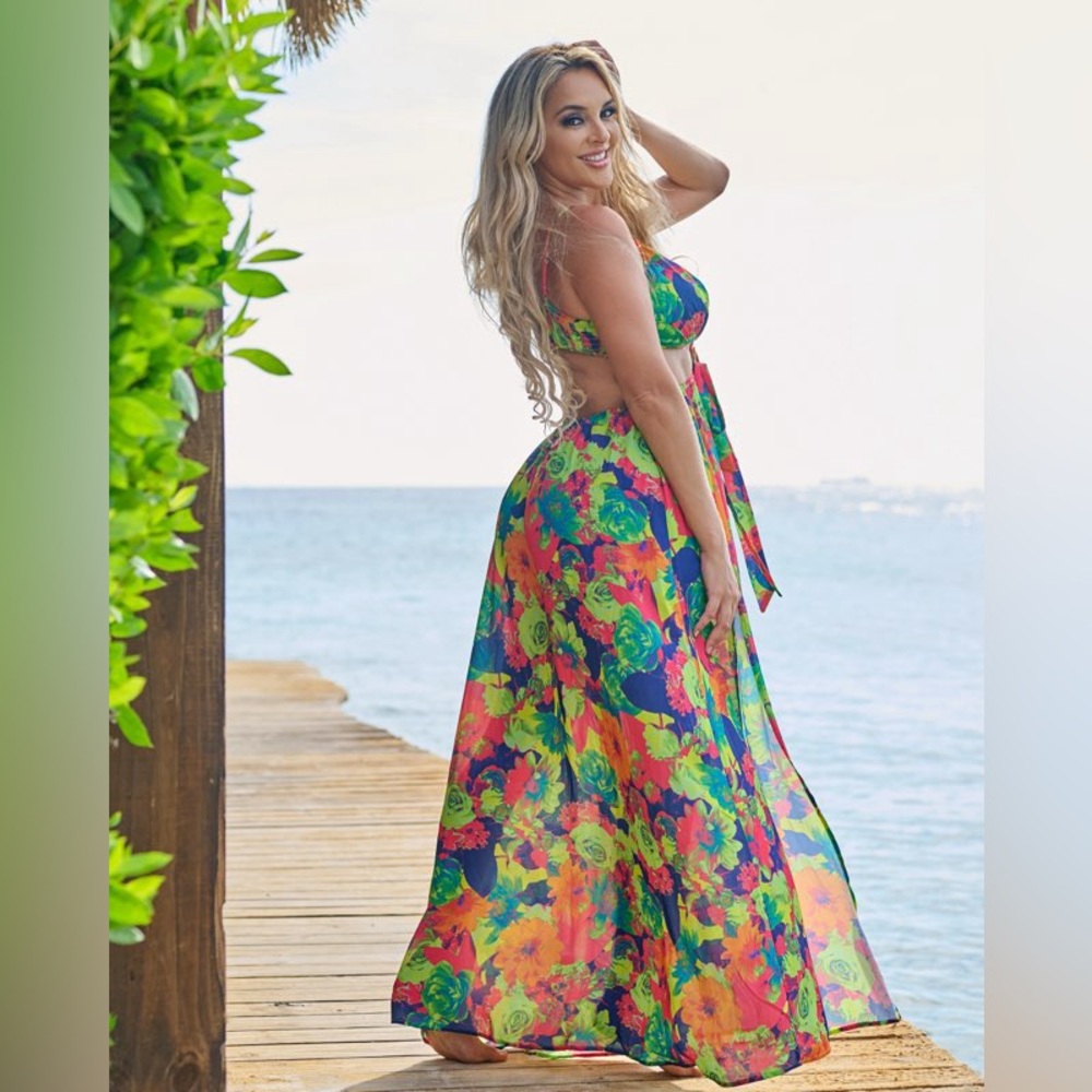 Colorful long dress